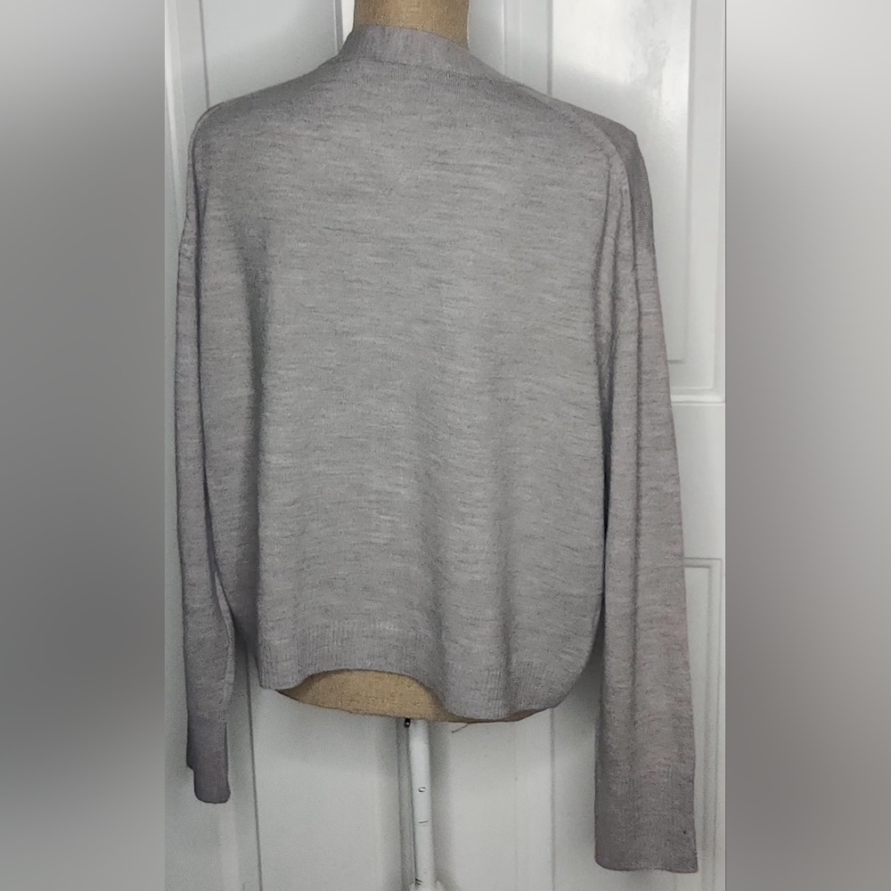 French Connection Women's Gray Cardigan Sweater Size L - Picture 3 of 6